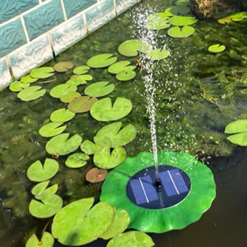 Ηλιακή αντλία σιντριβάνι σε σχήμα λωτού Αδιάβροχο ηλιακό πάνελ Αντλία νερού Μπανιέρα για λιμνούλα Διακόσμηση κήπου πισίνας fontaine solaire