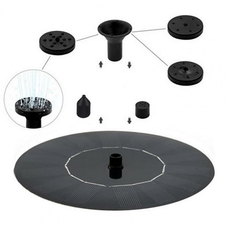 Saulės fontano siurblys Lotoso formos vandeniui atsparus saulės kolektorių vandens siurblys paukščių vonia tvenkiniui baseino sodo dekoravimui fontaine solaire