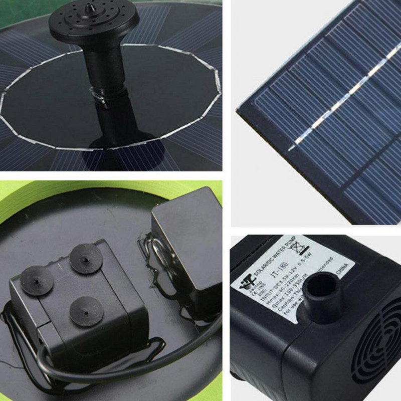 Saulės fontano siurblys Lotoso formos vandeniui atsparus saulės kolektorių vandens siurblys paukščių vonia tvenkiniui baseino sodo dekoravimui fontaine solaire