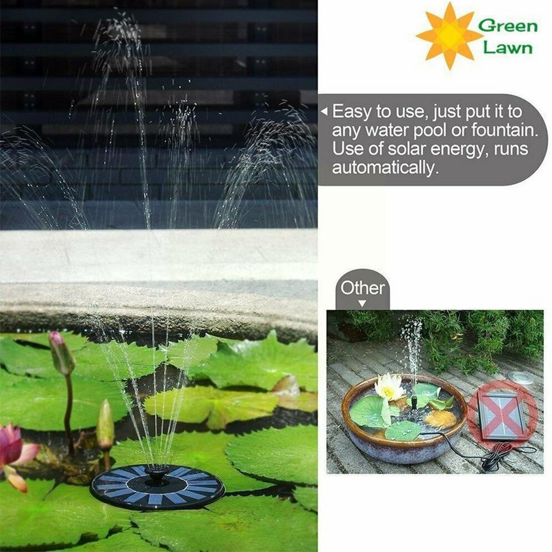 Mini solárna fontána, bazén, vodopád, fontána, záhrada, plávajúca solárna fontána, nádvorie, vodná dekorácia, kúpeľ, vonkajšia Bir P4R2