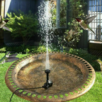 Соларен фонтан Воден фонтан с домашно захранване Басейн Езерце Градина Водопад Спринклер Пръскачка Декорации Източник на вода 1,2 W