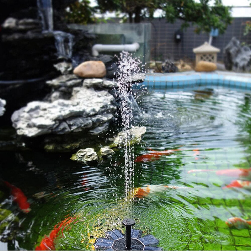 Gėlės formos saulės energija varomas fontanas Sodas Baseinas Tvenkinys Saulės skydas Plaukiojantis fontanas Sodo apdaila Vandens fontanas Drop Shippin