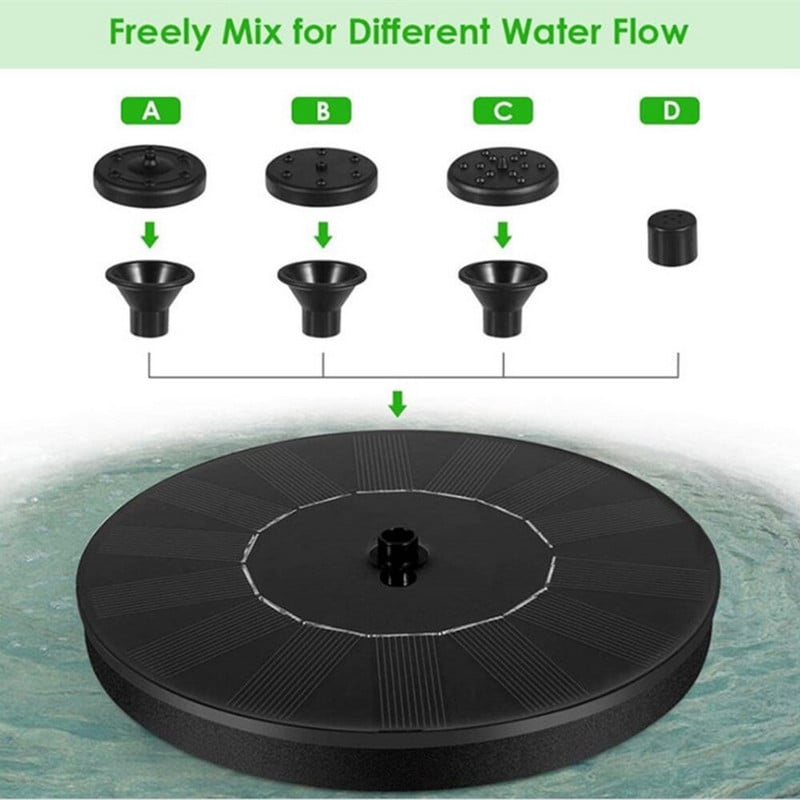 Saulės fontanas Energijos vandens fontanas Baseinas Tvenkinys Sodo apdaila Lauko Paukščių Vonios Kiemas Plaukiojantis Vandens Fontanas Siurblys Saulės Panelė