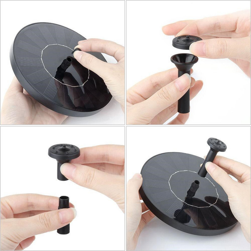 Saulės fontanas Energijos vandens fontanas Baseinas Tvenkinys Sodo apdaila Lauko Paukščių Vonios Kiemas Plaukiojantis Vandens Fontanas Siurblys Saulės Panelė