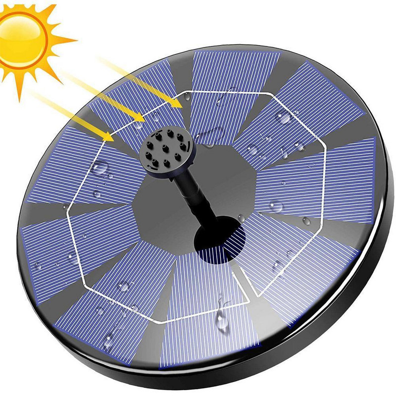 Saulės vandens fontanas 7V 3W Spalvoti LED žibintai Plaukiojantis siurblys Sodo dekoras Vejos baseinai Fontanas Sodas Dekoratyviniai fontanai Tvenkinys E7D5