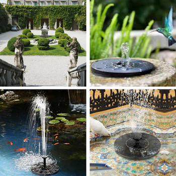 2022 Слънчев воден фонтан Басейн Езерце Водопад Фонтан Декорация на градина Външна баня за птици Слънчев фонтан Плаваща вода