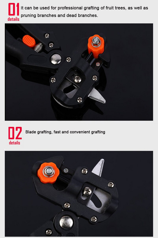 Nožnice na štepenie, nožnice na očkovanie ovocných stromov, multifunkčný rezač púčikov, 3-čepeľové záhradné náradie s vrúbľovacou páskou