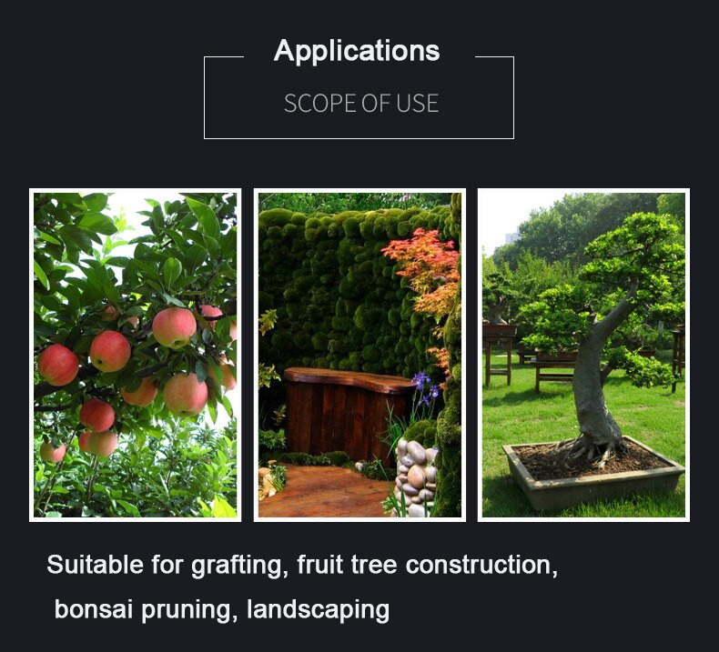 Nožnice na štepenie, nožnice na očkovanie ovocných stromov, multifunkčný rezač púčikov, 3-čepeľové záhradné náradie s vrúbľovacou páskou