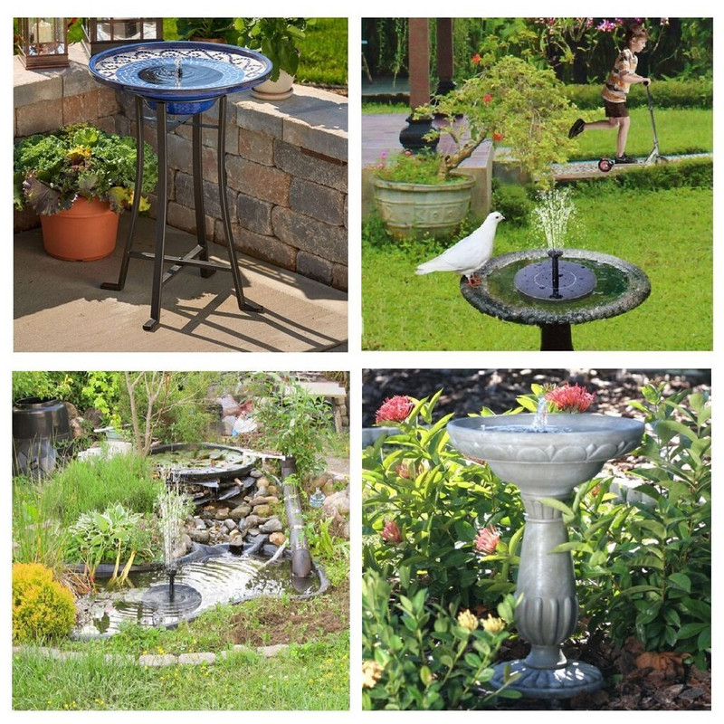 Solárna fontána, záhradná fontánová pumpa, súprava na vodné prvky, solárne ponorné fontány, letné záhradné príslušenstvo