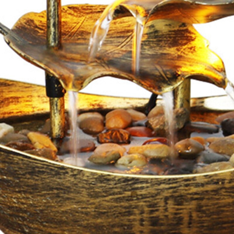 Lõõgastus siseruumides kose purskkaev lauapealne purskkaev LED-valgusti kodukontori ruumi töölaua kaunistamiseks