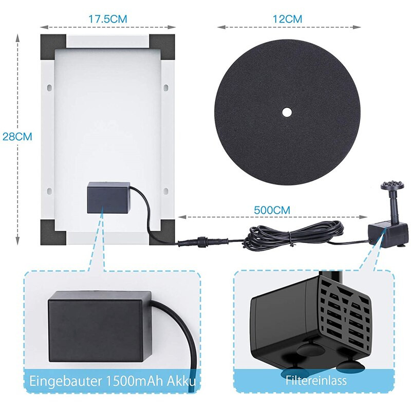 5,5 W saulės energija plaukiojantis fontanas kiemas sodas vandens fontanas baseino tvenkinio dekoravimas saulės kolektoriumi maitinamas vandens siurblys vejos lauko dekoras