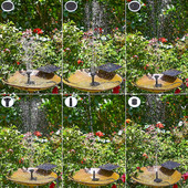 2,5 W saulės energijos šaltinio siurblys Saulės energija varomas vandens fontanas lauko saulės vandens siurblys žuvų tvenkinio baseinui 6 purkštukai Energija