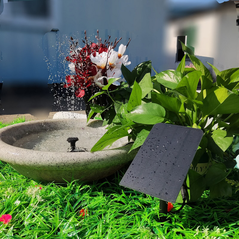 2,5 W saulės energijos šaltinio siurblys Saulės energija varomas vandens fontanas lauko saulės vandens siurblys žuvų tvenkinio baseinui 6 purkštukai Energija