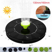 130-160 mm mini saulės vandens fontanas baseinas tvenkinys krioklys fontanas sodo apdaila lauko paukščių vonia saulės energija plūduriuojantis vanduo