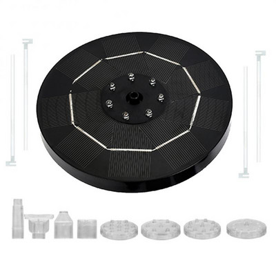 Spalvoti LED saulės vandens fontanai 6 purkštukai su saulės energija varomas fontanas siurblys Sodo paukščių maudymosi tvenkinys baseinas žuvų rezervuaras lauko priedai