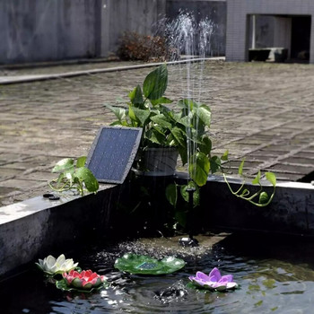 Υπαίθρια ηλιακή αντλία σιντριβανιού νερού για λουτρό πουλιών Κήπος πισίνα λιμνούλα Ενυδρείο Πλωτή αντλία σιντριβανιού νερού Τοπίο διακόσμηση