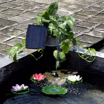 Υπαίθρια ηλιακή αντλία σιντριβανιού νερού για λουτρό πουλιών Κήπος πισίνα λιμνούλα Ενυδρείο Πλωτή αντλία σιντριβανιού νερού Τοπίο διακόσμηση