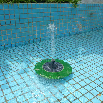 Αντλία ηλιακού σιντριβάνι Lotus Leaf Wrap 6V 1.2 Solar Fountain with 8 Nozzle Powered Water Pump for Pond Fish Tank