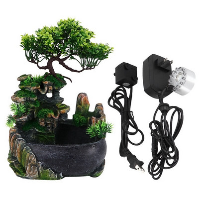 Εσωτερική επιφάνεια εργασίας χαλάρωσης Feng Shui Waterfall Fountain Waterfall, Zen Meditation Indoor Waterfall Χαρακτηριστικό για το σπίτι US Plug