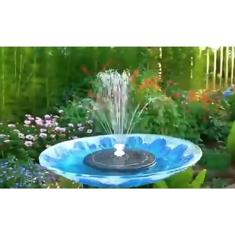 16 cm saulės energija varomas fontano siurblys su LED apšvietimu 3,5 W vandens fontano skydelio rinkinys, skirtas paukščių maudynių tvenkinio sodo baseino dekoravimui