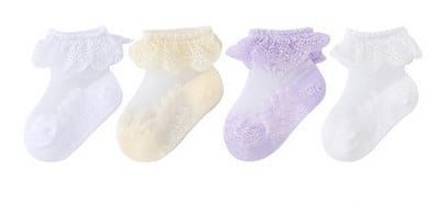 Čipkované ponožky pre dievčatá, niekoľko kusov v sade