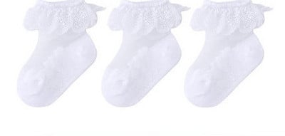 Čipkované ponožky pre dievčatá, niekoľko kusov v sade