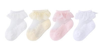 Čipkované ponožky pre dievčatá, niekoľko kusov v sade