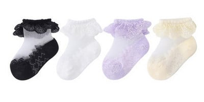 Čipkované ponožky pre dievčatá, niekoľko kusov v sade