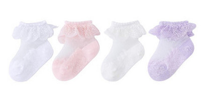Čipkované ponožky pre dievčatá, niekoľko kusov v sade