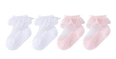 Čipkované ponožky pre dievčatá, niekoľko kusov v sade