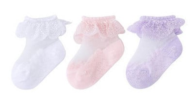 Čipkované ponožky pre dievčatá, niekoľko kusov v sade