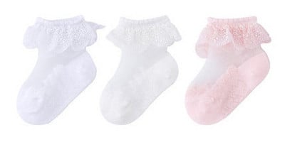 Čipkované ponožky pre dievčatá, niekoľko kusov v sade