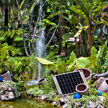 Αντλία ηλιακού σιντριβάνι 10W Υπαίθρια αντλία σιντριβανιού με ξεχωριστό ηλιακό πάνελ Ηλιακός τροφοδότης Αντλία πισίνας σιντριβάνι κήπου για