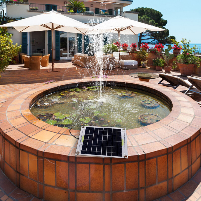 Saulės fontano siurblys 10 W lauko fontano siurblys su atskira saulės baterija Saulės energija maitinamas sodo fontano laistymo baseino siurblys, skirtas