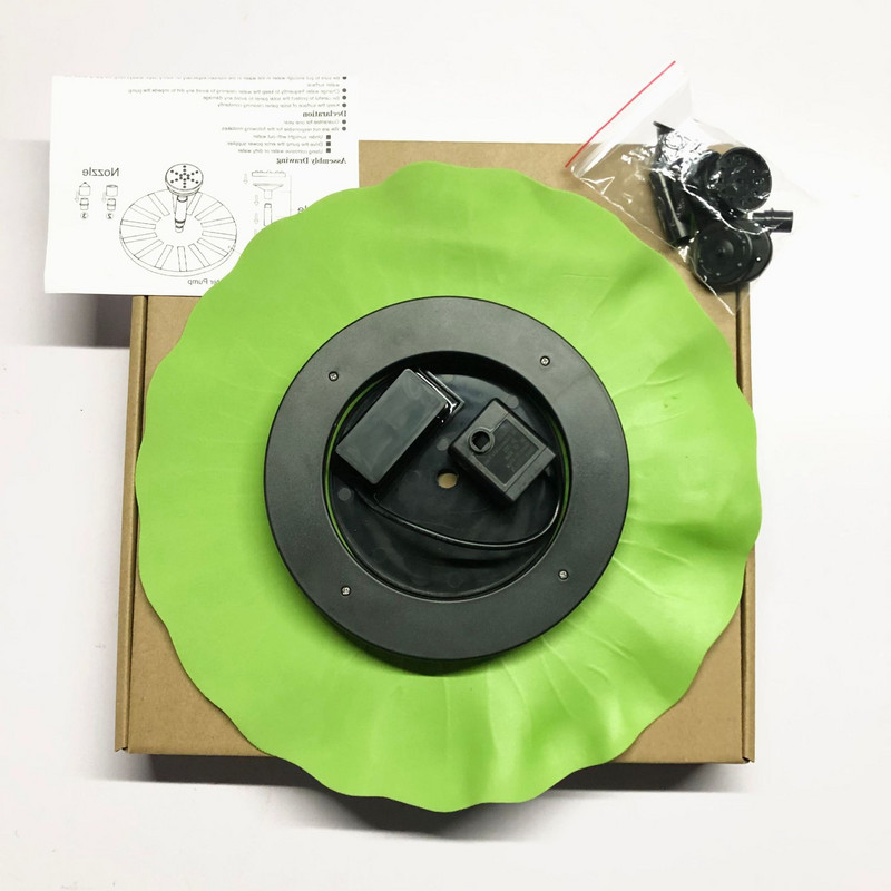 Saulės fontanas Plaukiojantis vandens lotoso lapo formos vandens siurblio skydelio rinkinys Saulės energija varomas plūduriuojantis fontanas tvenkinio sodo dekoravimui