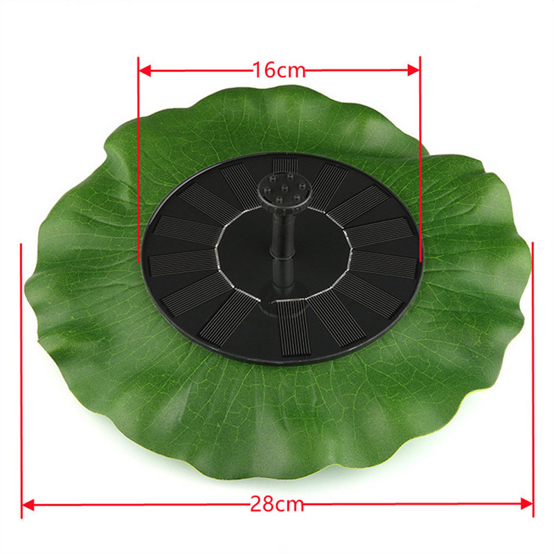 Saulės fontanas Plaukiojantis vandens lotoso lapo formos vandens siurblio skydelio rinkinys Saulės energija varomas plūduriuojantis fontanas tvenkinio sodo dekoravimui