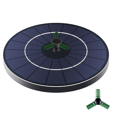 Saulės vandens fontanas 3,5 W saulės fontano siurblys lauko saulės paukščių vonios fontano siurblys su besisukančiu antgaliu sodo tvenkinio baseinui