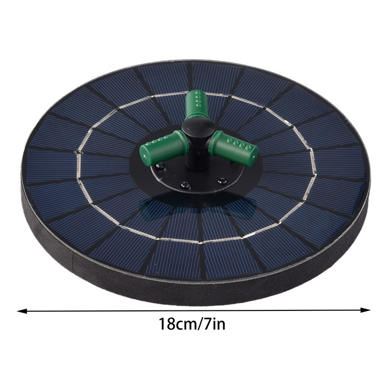 Saulės vandens fontanas 3,5 W saulės fontano siurblys lauko saulės paukščių vonios fontano siurblys su besisukančiu antgaliu sodo tvenkinio baseinui