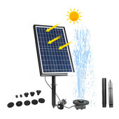 Saulės fontanas 10 W saulės energija varomas vandens siurblys Saulės skydo vandens siurblys sodo baseino tvenkinio akvariumo fontanas su 12