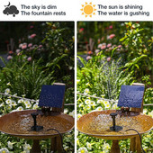 6 rozprašovacích hláv, fontána do bazéna, solárny panel, jazierko, záhradný rozprašovač s vodným čerpadlom, zosilňovač, dekoratívna fontána