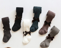 Detské pančuchy s 3D stuhou pre dievčatá