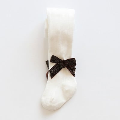 Detské pančuchy s 3D stuhou pre dievčatá
