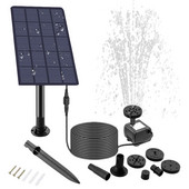 2,5W solárne fontánové čerpadlo, sada solárneho vodného čerpadla pre domácich majstrov, solárne fontány so 6 tryskami, solárna fontána do vtáčej vane...