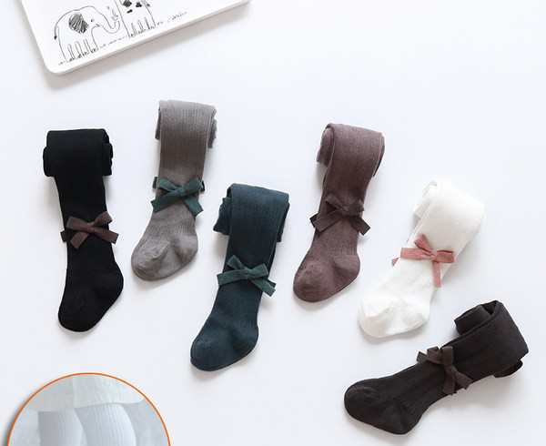 Παιδικό καλσόν για κορίτσια με κορδέλα σε πολλά χρώματα