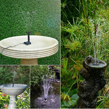 Соларен фонтан, водна помпа, слънчева градина, езерце, фонтан, водопад, баня за птици, воден пейзаж, фонтан, градински декорации
