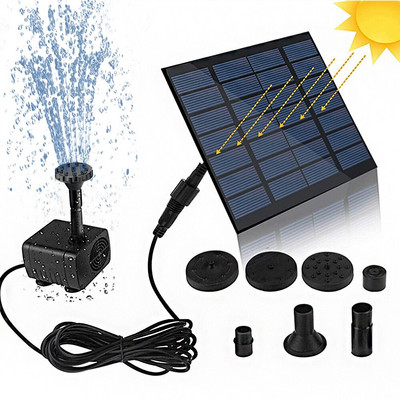 Plávajúca solárna fontána Vodopád Fontána Bazén Jazierko Vonkajší Vtáčí kúpeľ Solárny panel Fontána Vodné čerpadlo Záhradná dekorácia