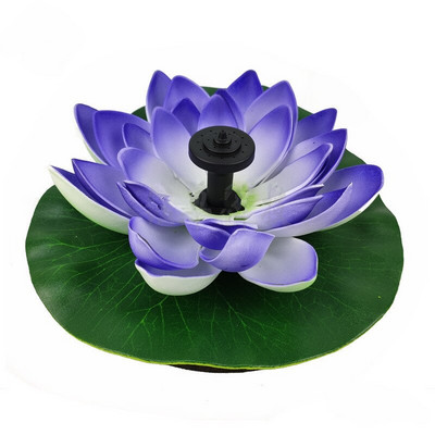 Plaukiojantis saulės energijos lotoso lotoso fontanas Lotoso gėlių fontanas fontanas vandens siurblys Kiemo kraštovaizdžio spalvos Sodo fontano tvenkinys