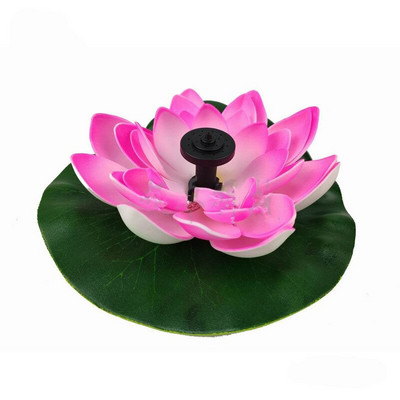 Plaukiojantis saulės energijos lotoso lotoso fontanas Lotoso gėlių fontanas fontanas vandens siurblys Kiemo kraštovaizdžio spalvos Sodo fontano tvenkinys