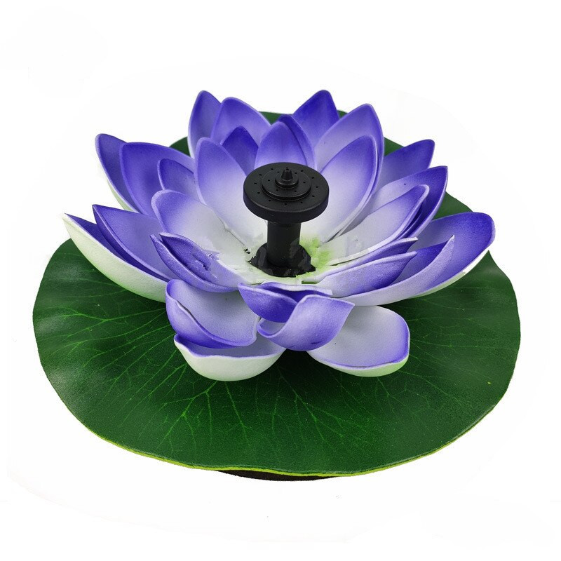 Plaukiojantis saulės energijos lotoso lotoso fontanas Lotoso gėlių fontanas fontanas vandens siurblys Kiemo kraštovaizdžio spalvos Sodo fontano tvenkinys