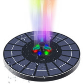 9V 6W LED saulės fontanas Saulės fontanai 6 šviesos diodų vandens siurblys paukščių voniai sodo žuvų rezervuaro Maitinimo funkcija 1500 mAh baterija